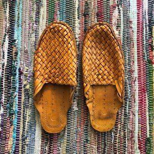 *NEW* Handwoven Leather Mules from India